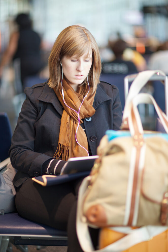 travel style on the airplane