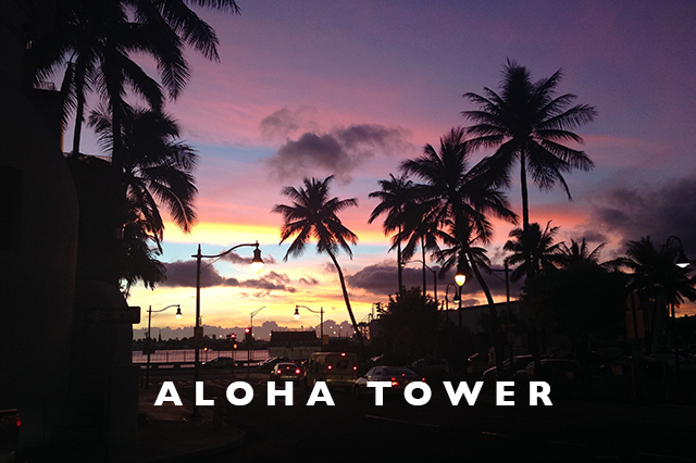aloha tower sunset