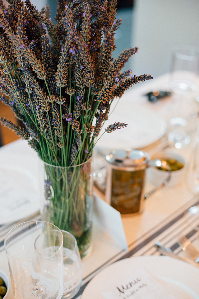 lavender for Italian dinner party