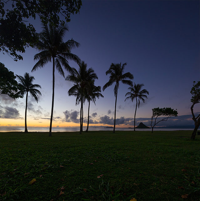sunrise at Kualoa Park Oahu