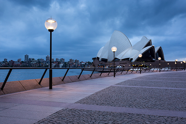 Sydney opera house at dawn 