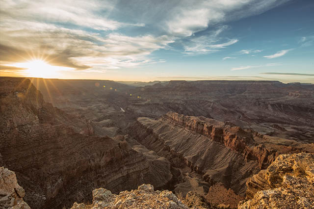 sunset over the Grand Canyon