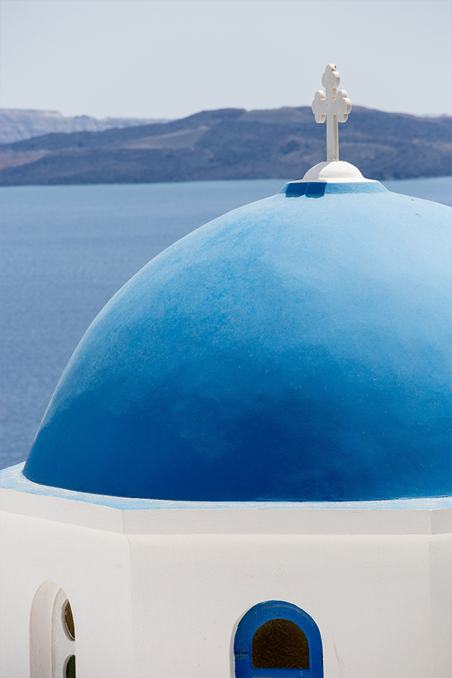 dome views in Oia Santorini