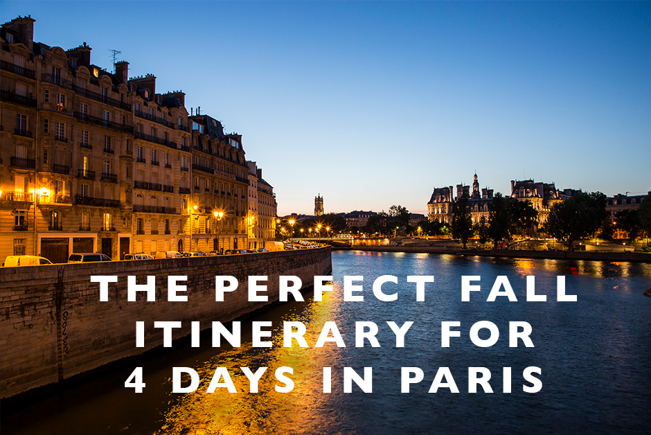 itinerary for 4 days in Paris