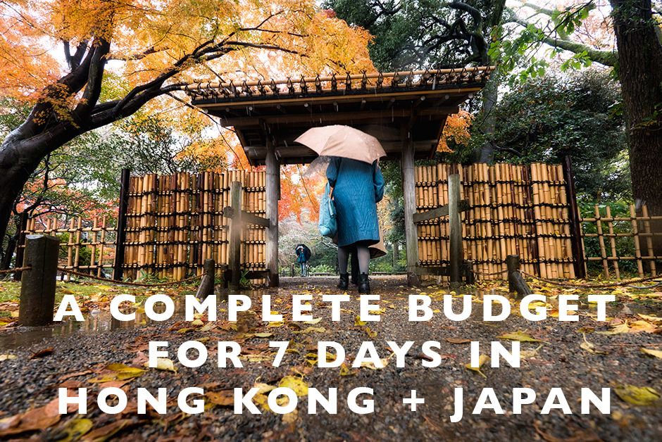 complete budget for 7 days in Hong Kong and Japan