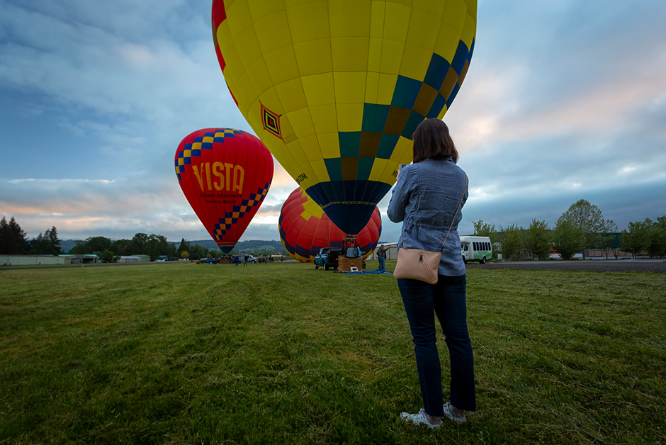 hot air ballon ride in Newberg Oregon with Vista Balloon