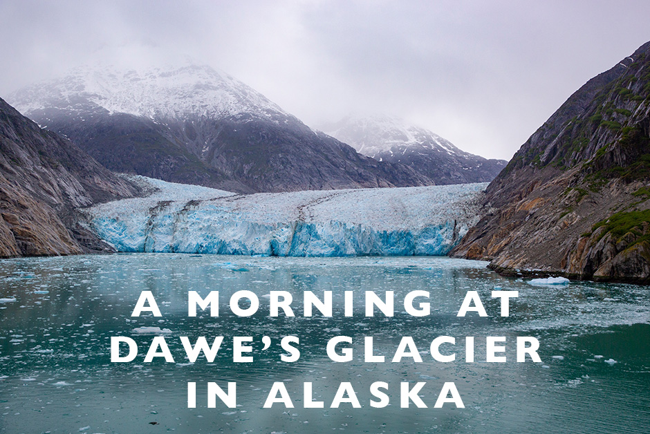 morning at Dawe's glacier in Alaska 