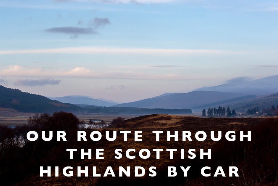 route through the Scottish highlands