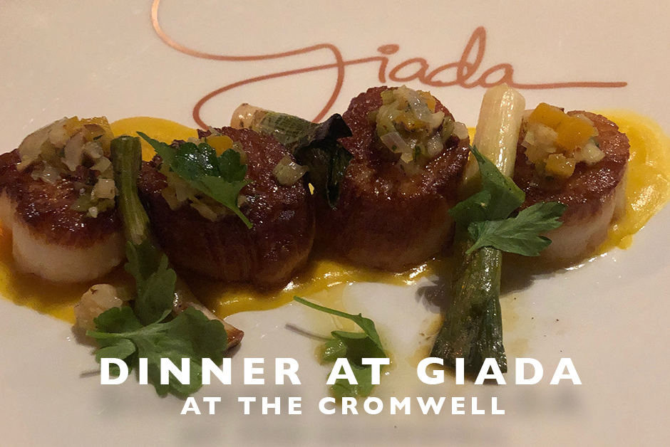 dinner at Giada at the Cromwell Las Vegas food