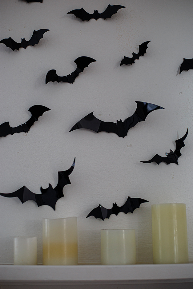 bats on the wall for halloween