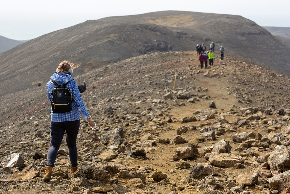 hike to the Fagradalsfjall volcano in iceland