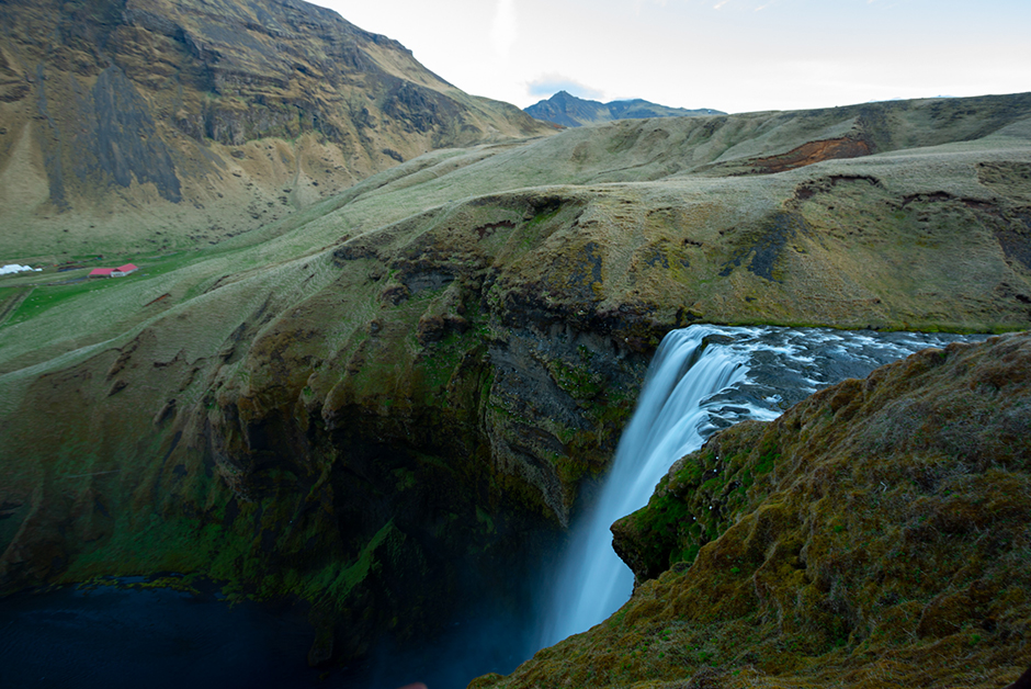 skogafoss under the midnight sun