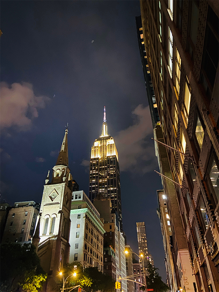 summer weekend in NYC at night