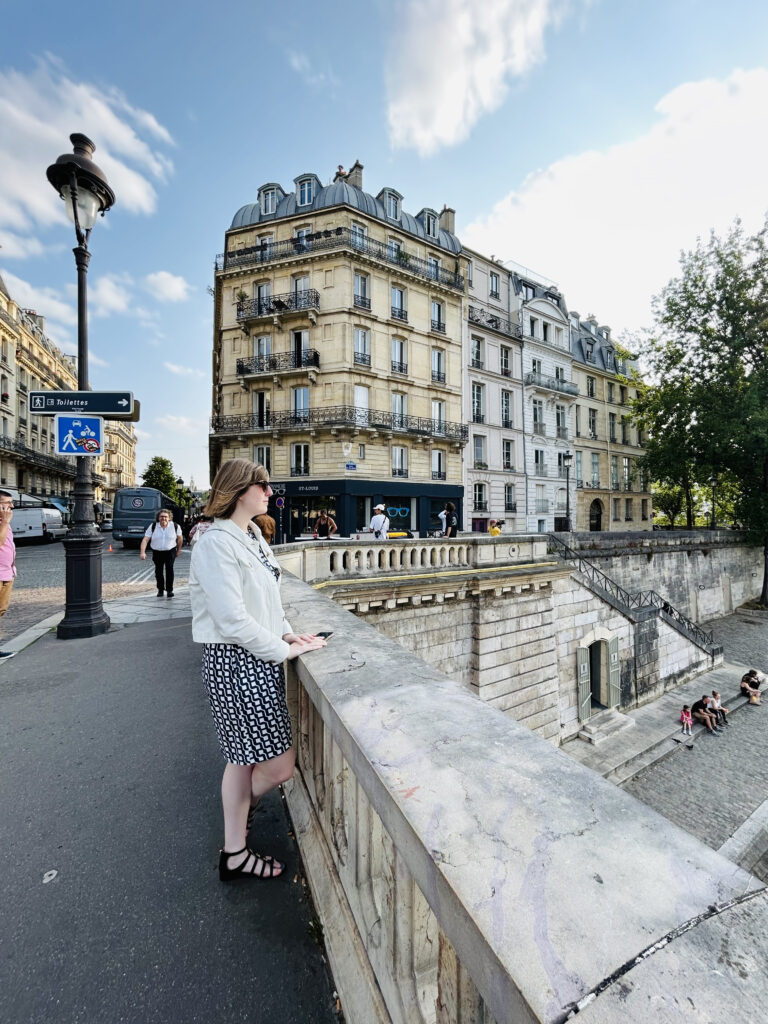 enjoying Paris with views of the Seine