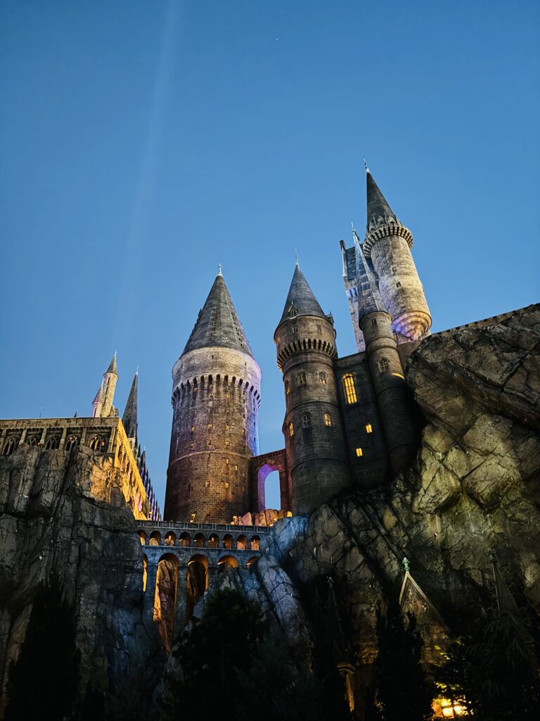 Hogwarts at night Universal Studios Orlando